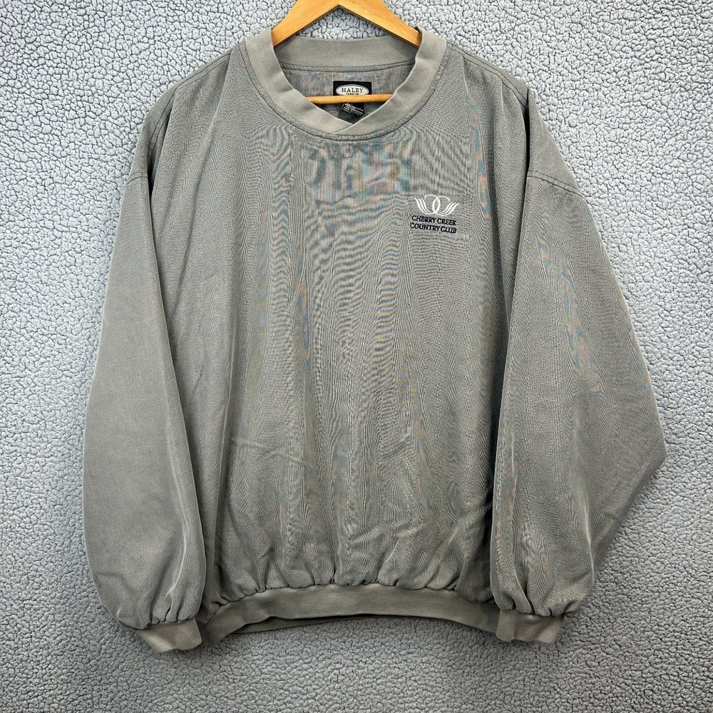 HALEY Reserve‎ Men's Gray XL Pullover Golf Jacket Windbreaker Cherry Creek Club